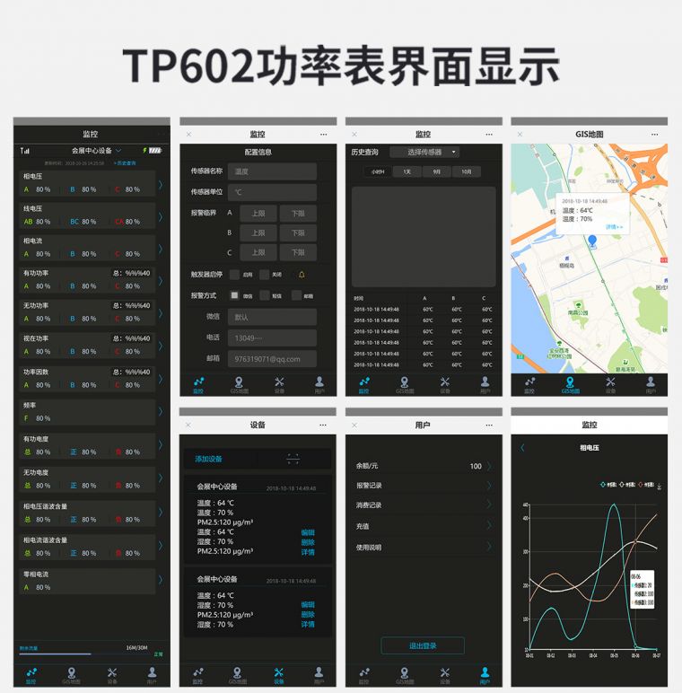 智能无线三相功率表