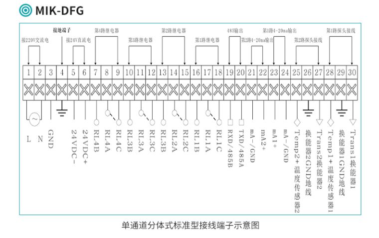 MIK-DFG超声波液位计接线
